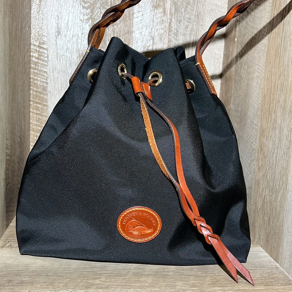 Dooney & Bourke Black and Brown Shoulder Bag